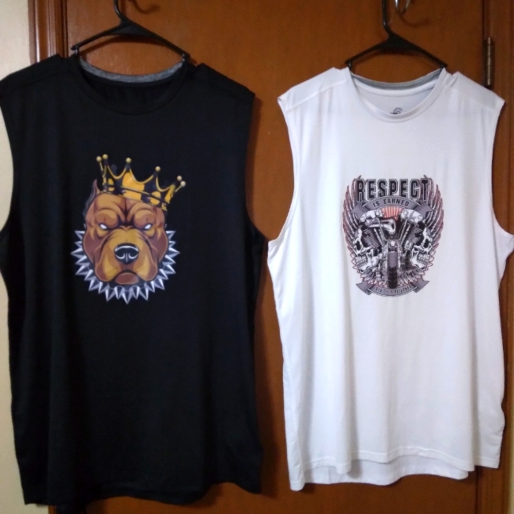 💥 CLOSET CLOSING SALE 💥 CHAMPION Men's Sleeveless Graphic Tank Tshirts-NWOT